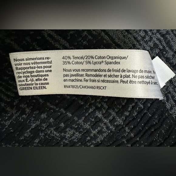 345 Eileen Fisher | NWOT $228 USA Textured Open Front Jacket Black Gray (Size M) - Picture 7 of 11